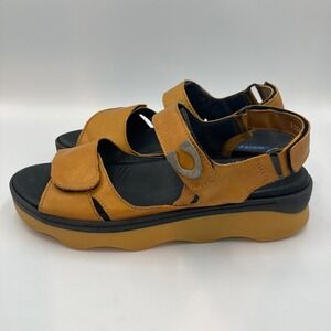 Wolky Medusa Women's Amber Leather Sandals Size EU 40 (Fits US Size 9)
